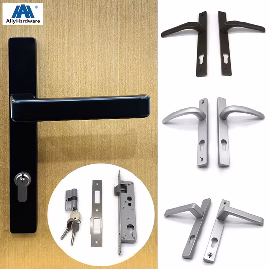 Fabricant de levier en bois pour placard, poignée de porte intérieure en aluminium noir UPVC