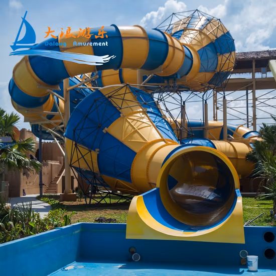 Commercial Water Park Equipment Fiberglass Water Pool Slide for Adults