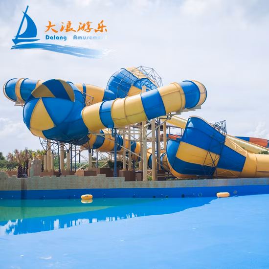 Commercial Water Park Equipment Fiberglass Water Pool Slide for Adults