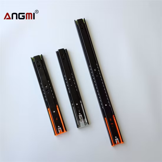 Furniture Hardware Cabinet Hardware 45mm Double Spring Telescopic Channel Soft Closing Full Extension Ball Bearing Drawer Slide