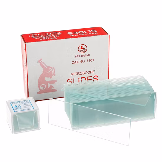 High Quality Ground Edges Sail Brand Microscope Slide 7101 7105 Glass Frosted Microscope Slides Prepared