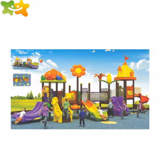 Aire de jeux extérieure pour enfants, équipement de terrain de jeu, toboggans avec balançoire