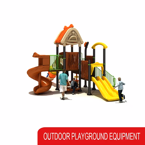 Juego Infantil a adapté l'équipement extérieur adapté aux besoins du client de terrain de jeu, grande glissière en plastique d'enfants